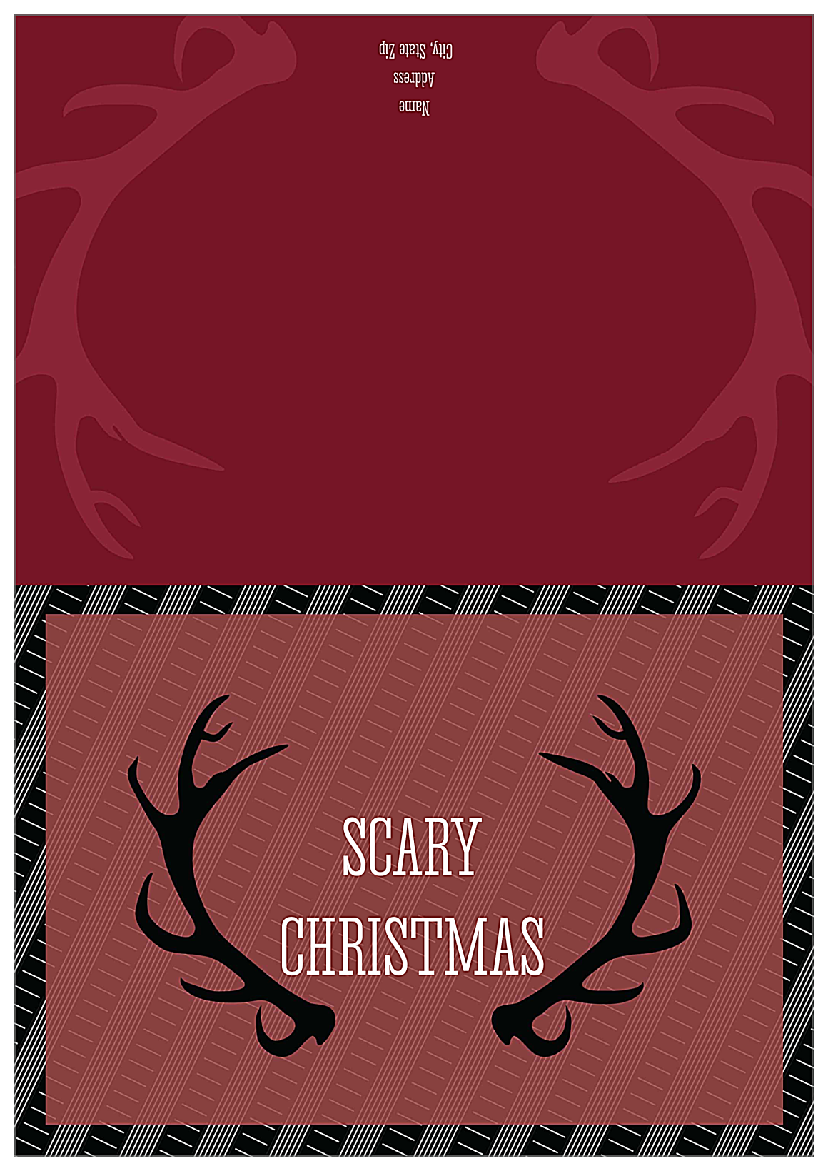 Scary Antlers front - Greeting Cards Maker