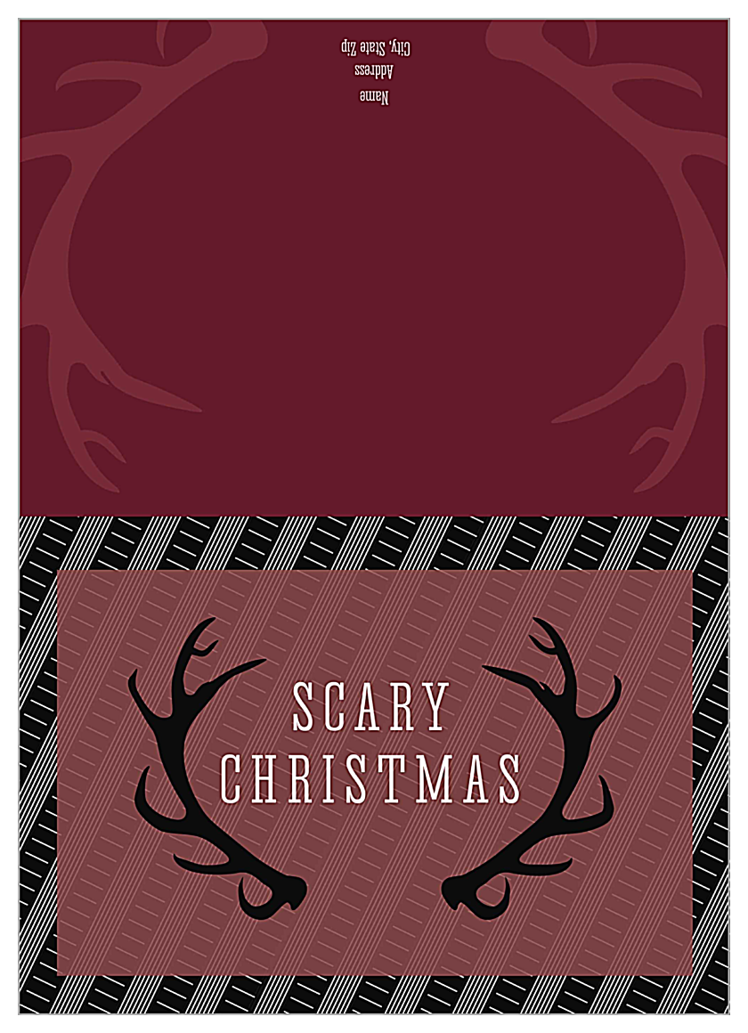 Scary Antlers front - Greeting Cards Maker
