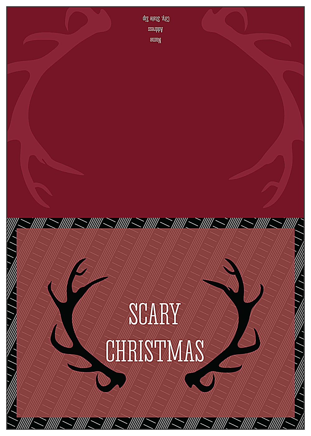 Scary Antlers front - Greeting Cards Maker