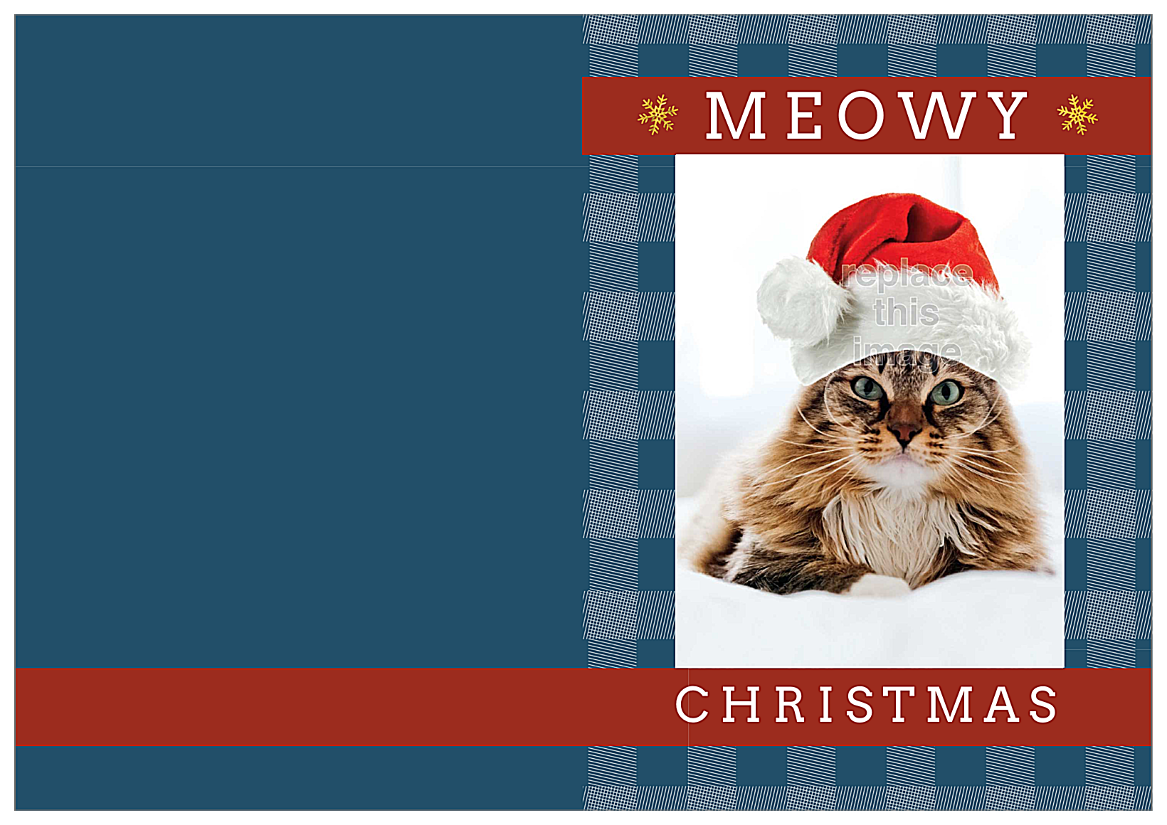 Meowy Christmas front - Greeting Cards Maker