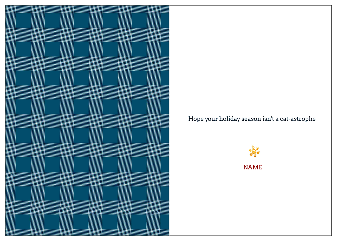 Meowy Christmas back - Greeting Cards Maker