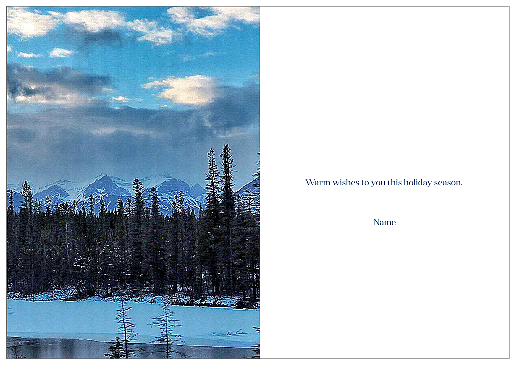 Holiday Landscape back - Greeting Cards Maker