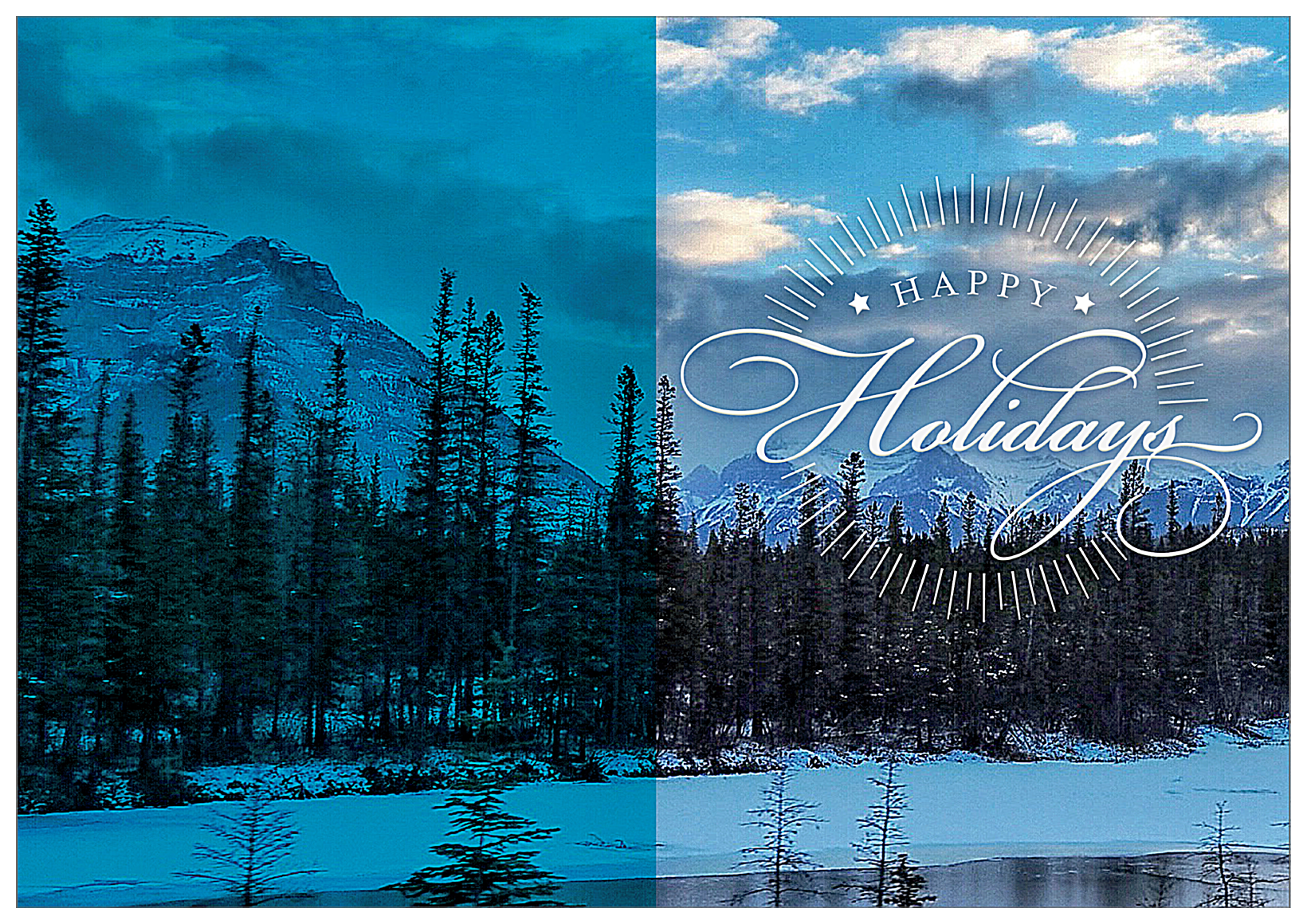 Holiday Landscape front - Greeting Cards Maker