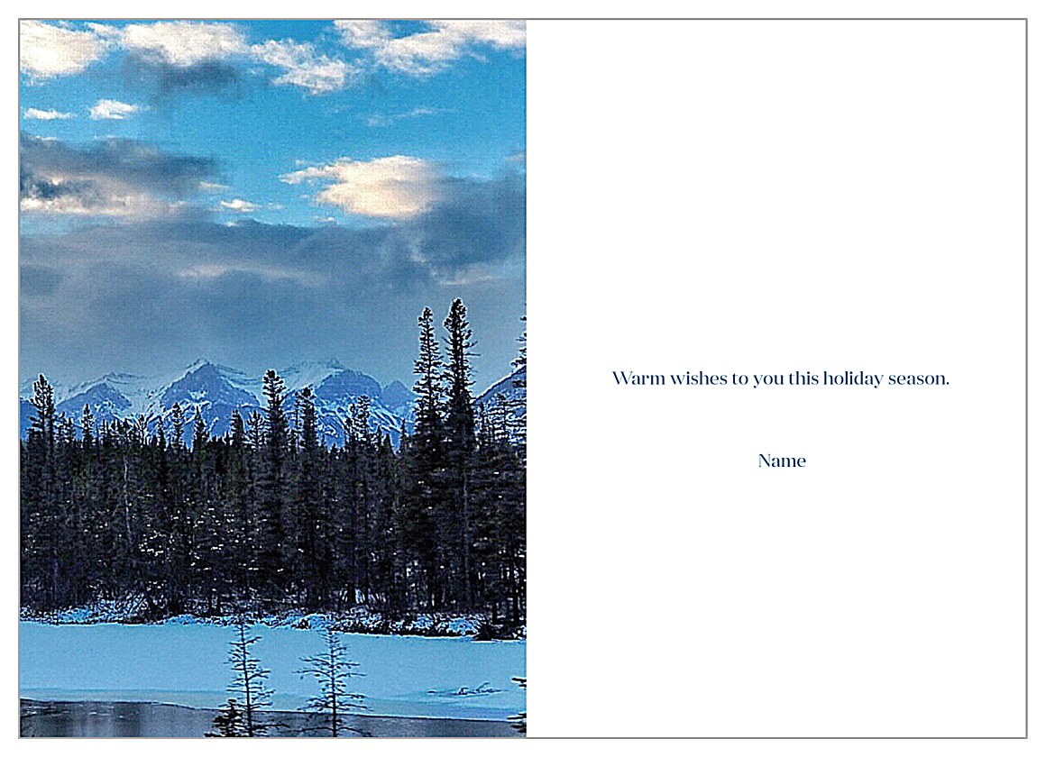 Holiday Landscape back - Greeting Cards Maker