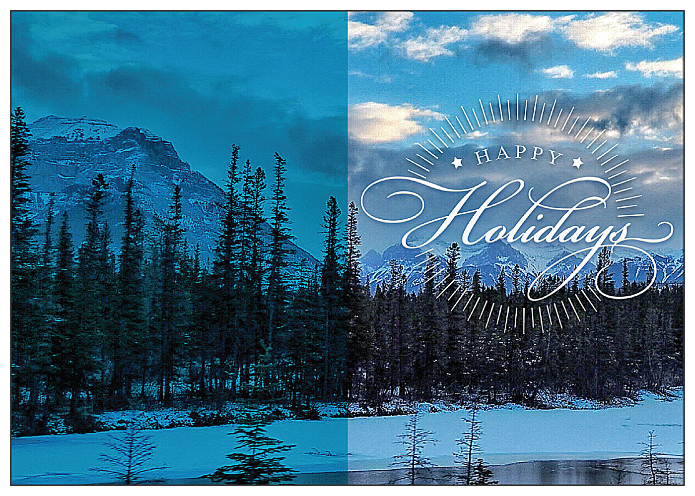 Holiday Landscape front - Greeting Cards Maker