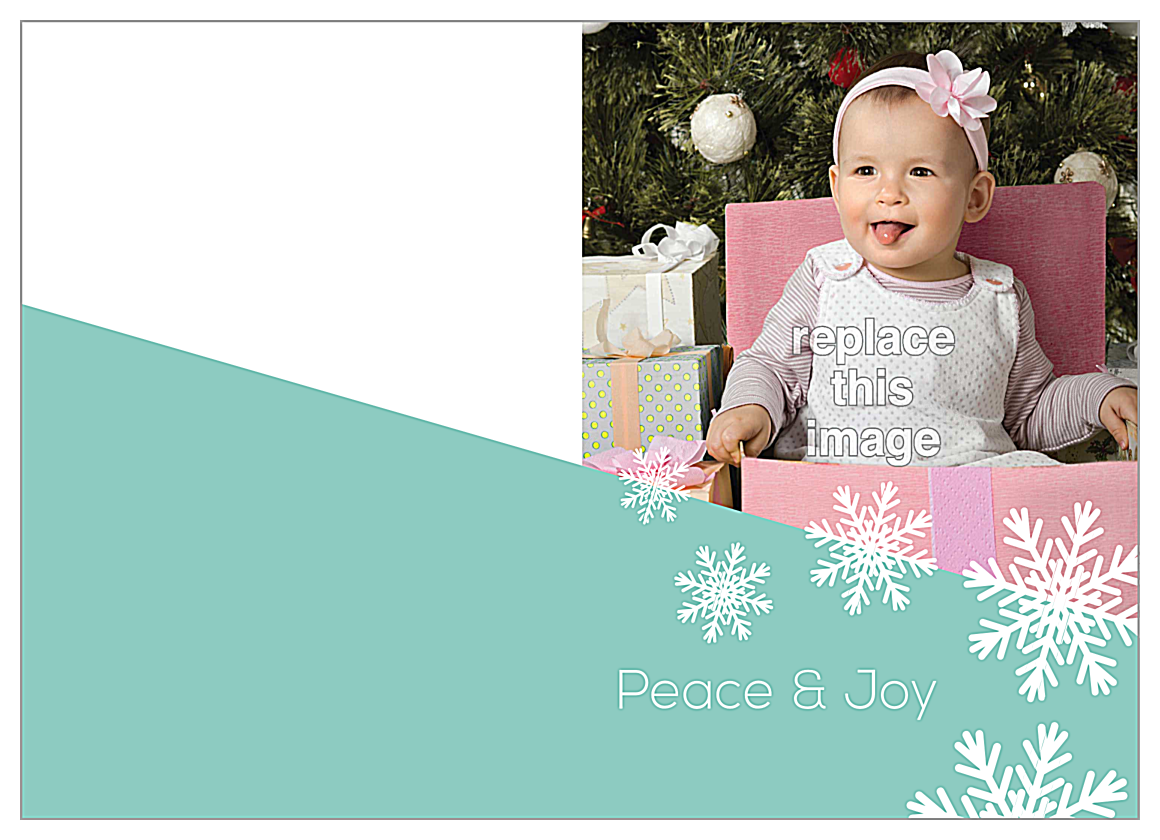 Snow Flake front - Greeting Cards Maker