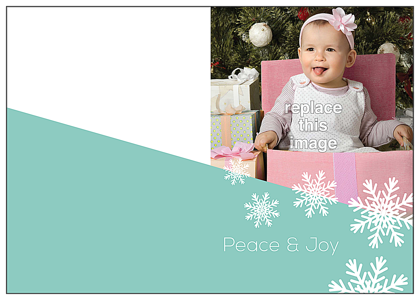 Snow Flake front - Greeting Cards Maker