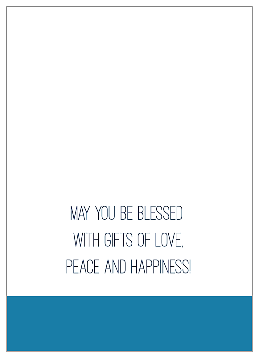 Blessings for Hanukkah back - Greeting Cards Maker