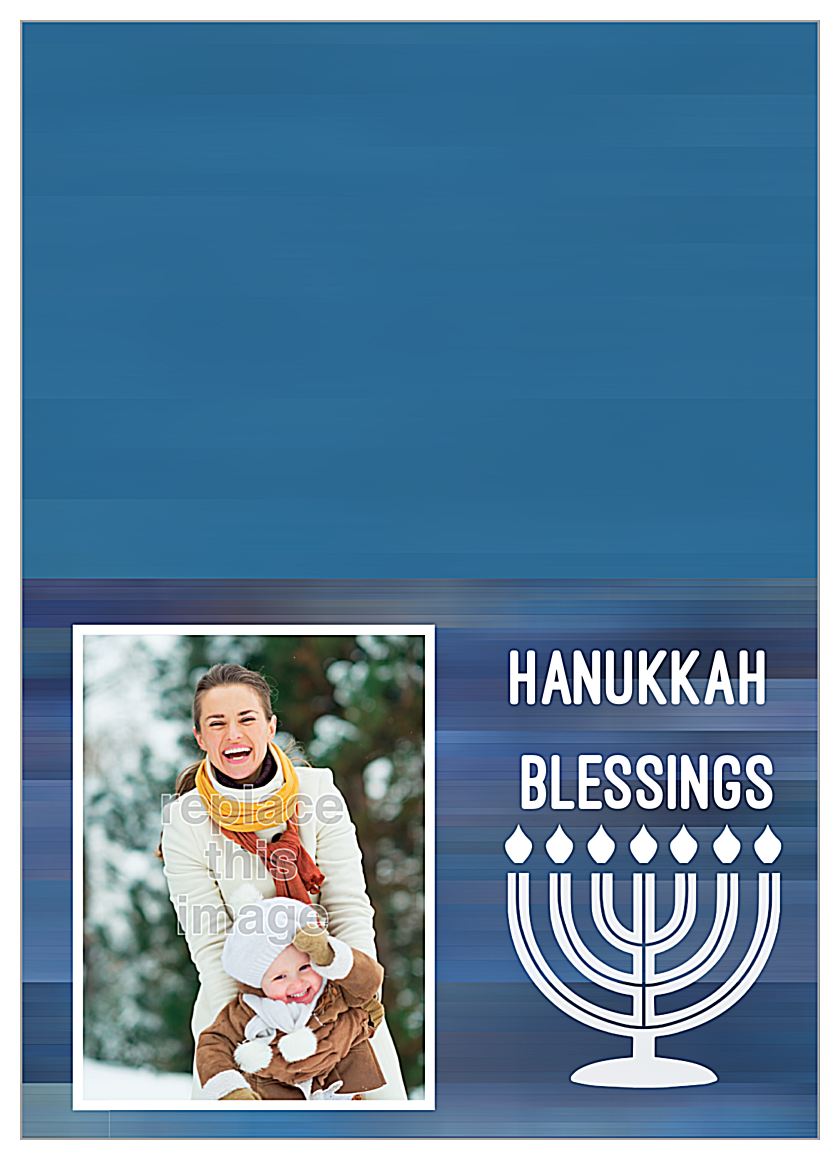 Blessings for Hanukkah front - Greeting Cards Maker