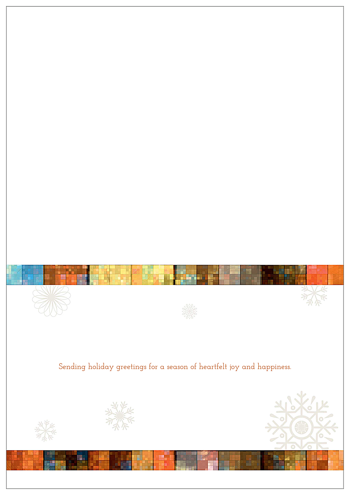 Mosaic Snowflakes back - Greeting Cards Maker