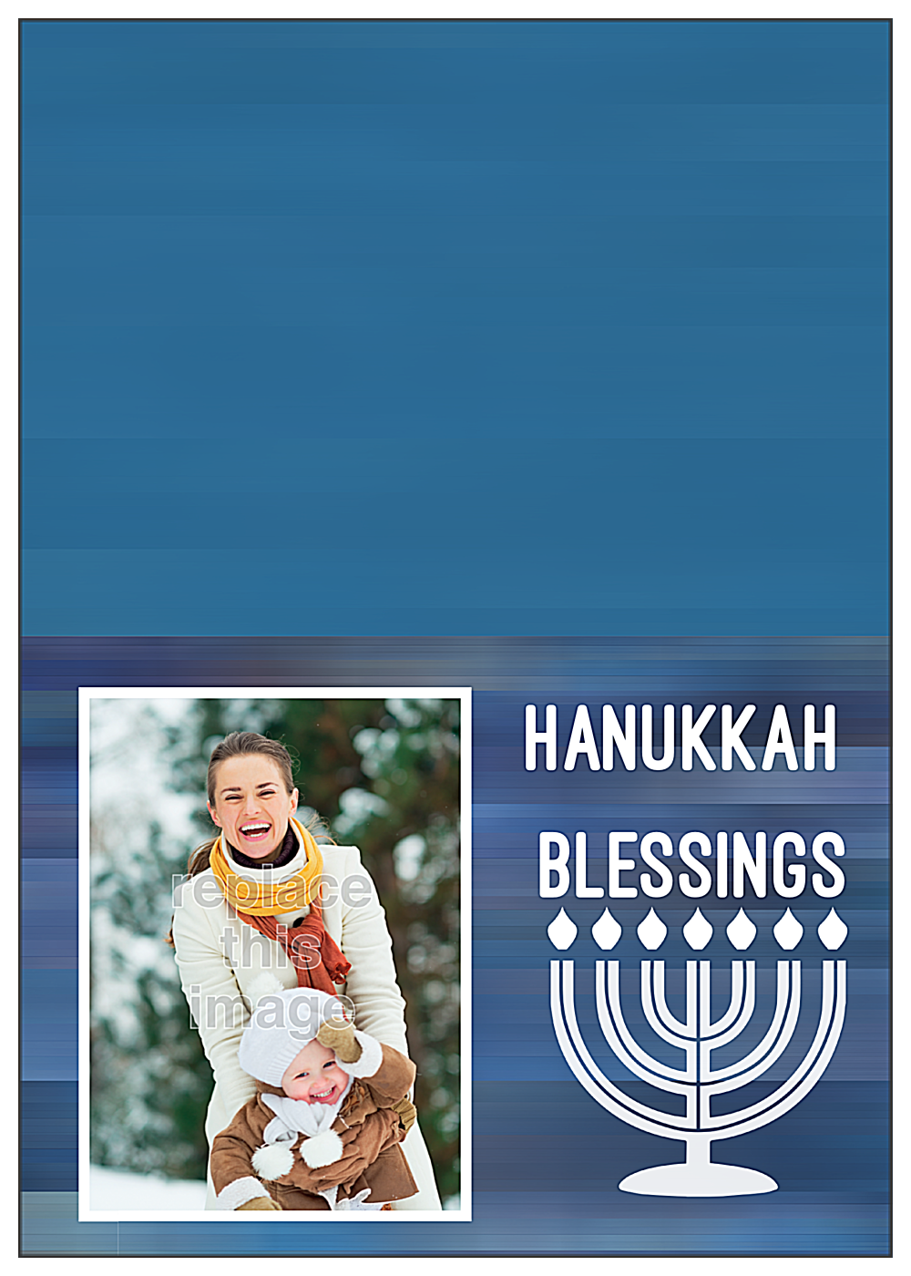 Blessings for Hanukkah front - Greeting Cards Maker