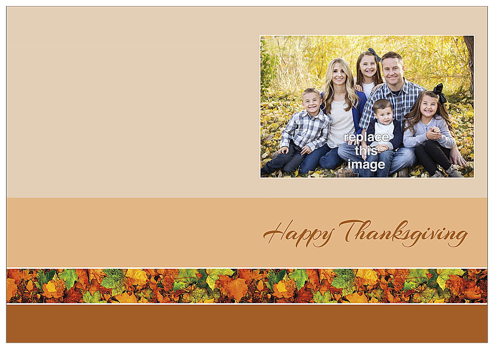 Family leaves front - Greeting Cards Maker