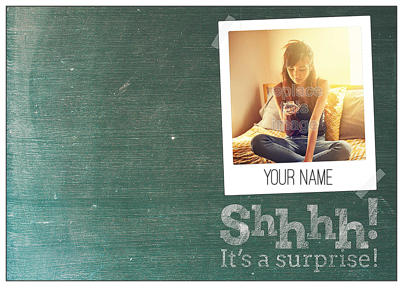 Chalkboard front - Greeting Cards Maker