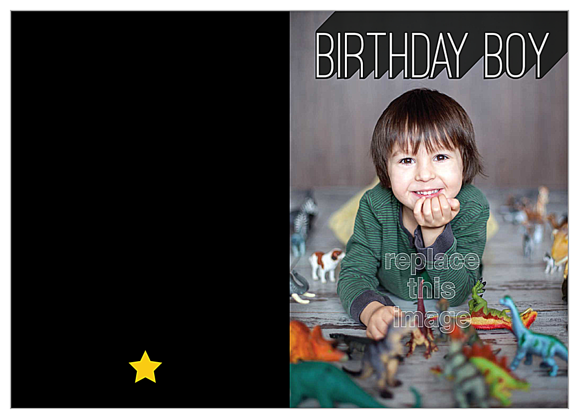 Universe Boy front - Greeting Cards Maker