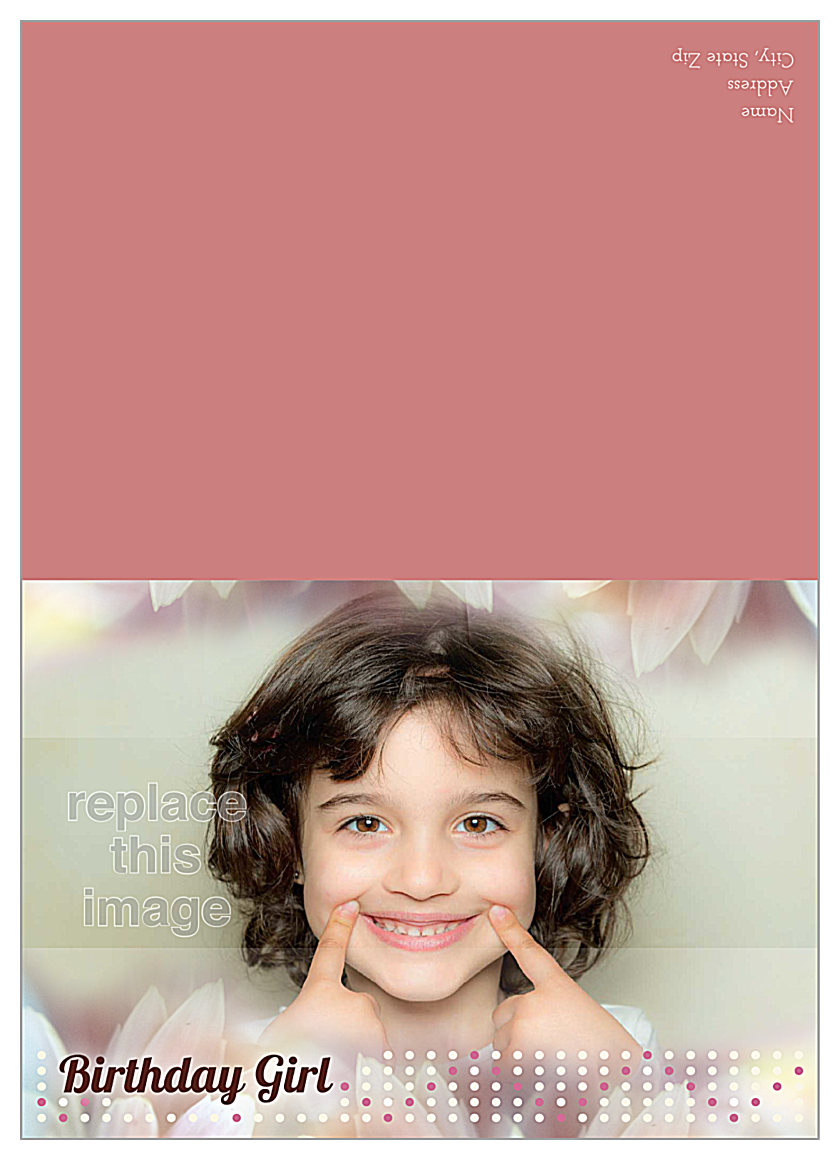 Birthday Girl front - Greeting Cards Maker