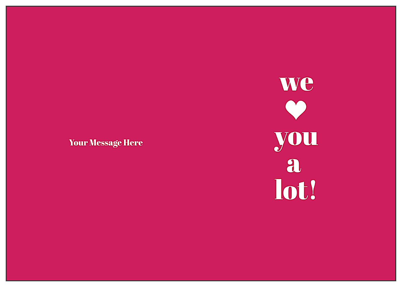 You Are Loved back - Greeting Cards Maker