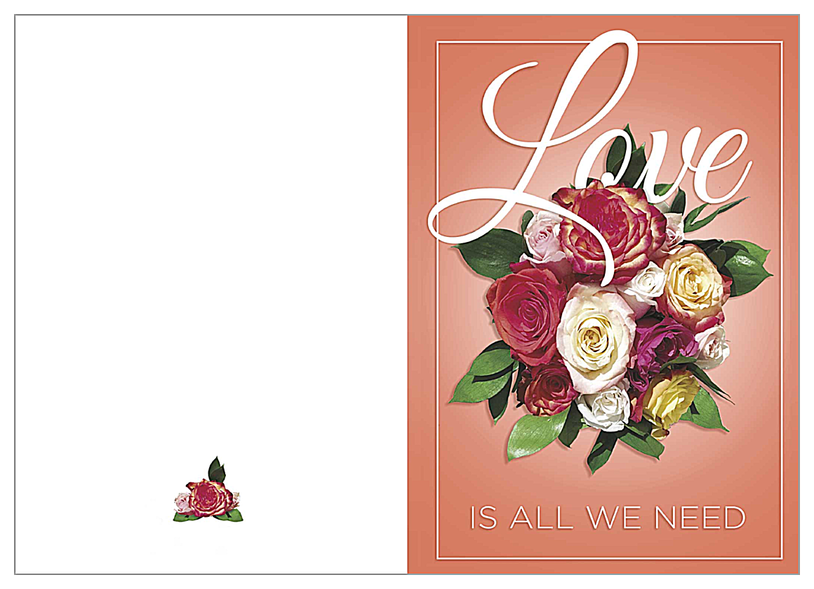 Love Is All We Need front - Greeting Cards Maker
