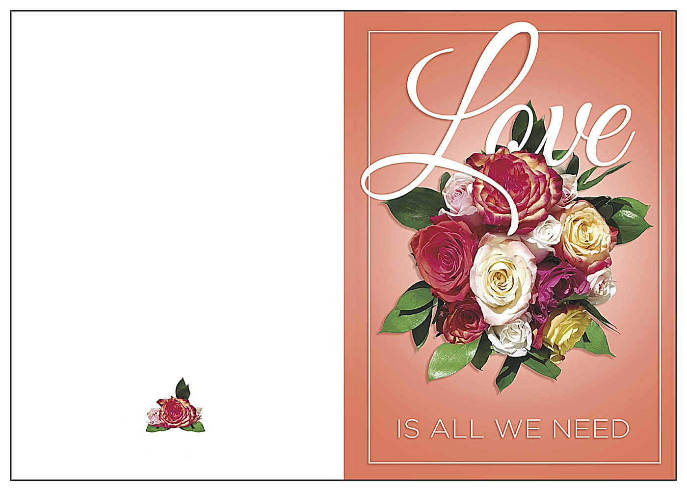 Love Is All We Need front - Greeting Cards Maker