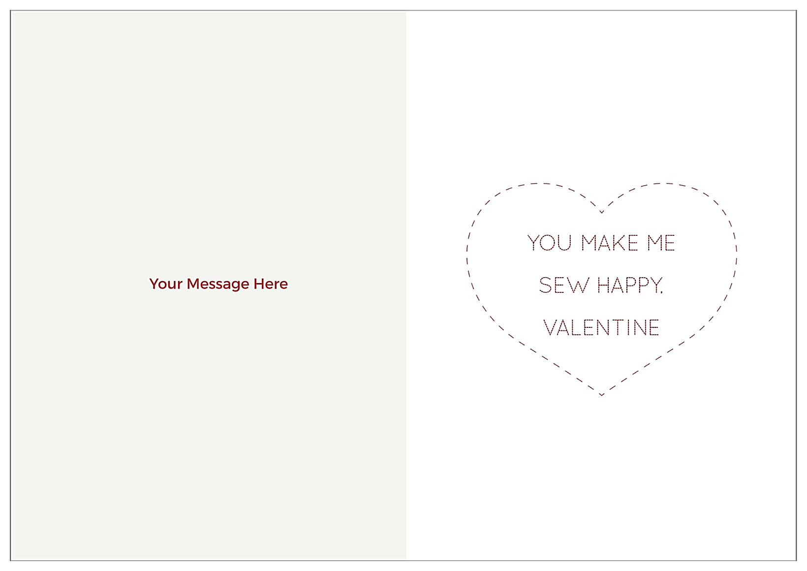 Valentine Stitch back - Greeting Cards Maker