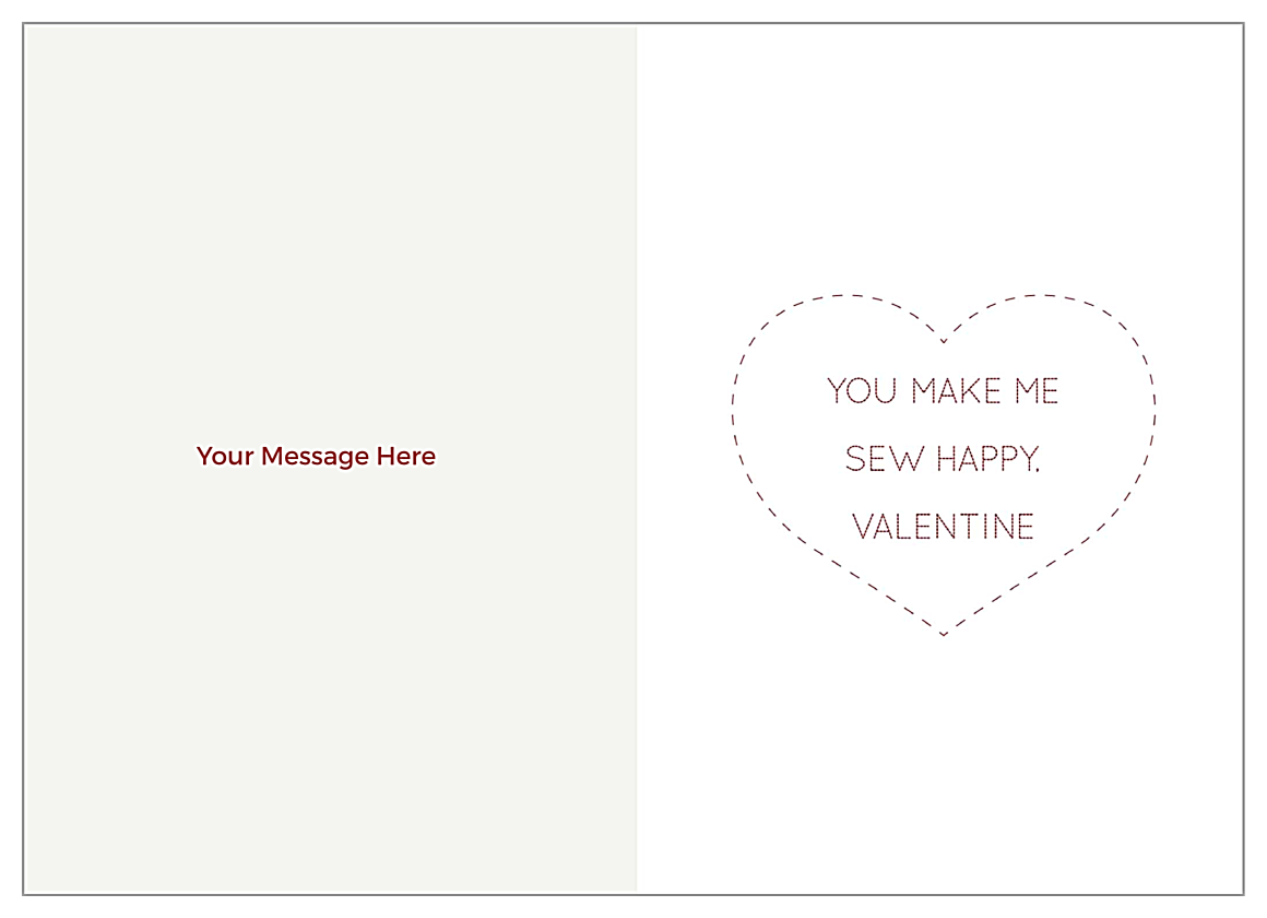 Valentine Stitch back - Greeting Cards Maker