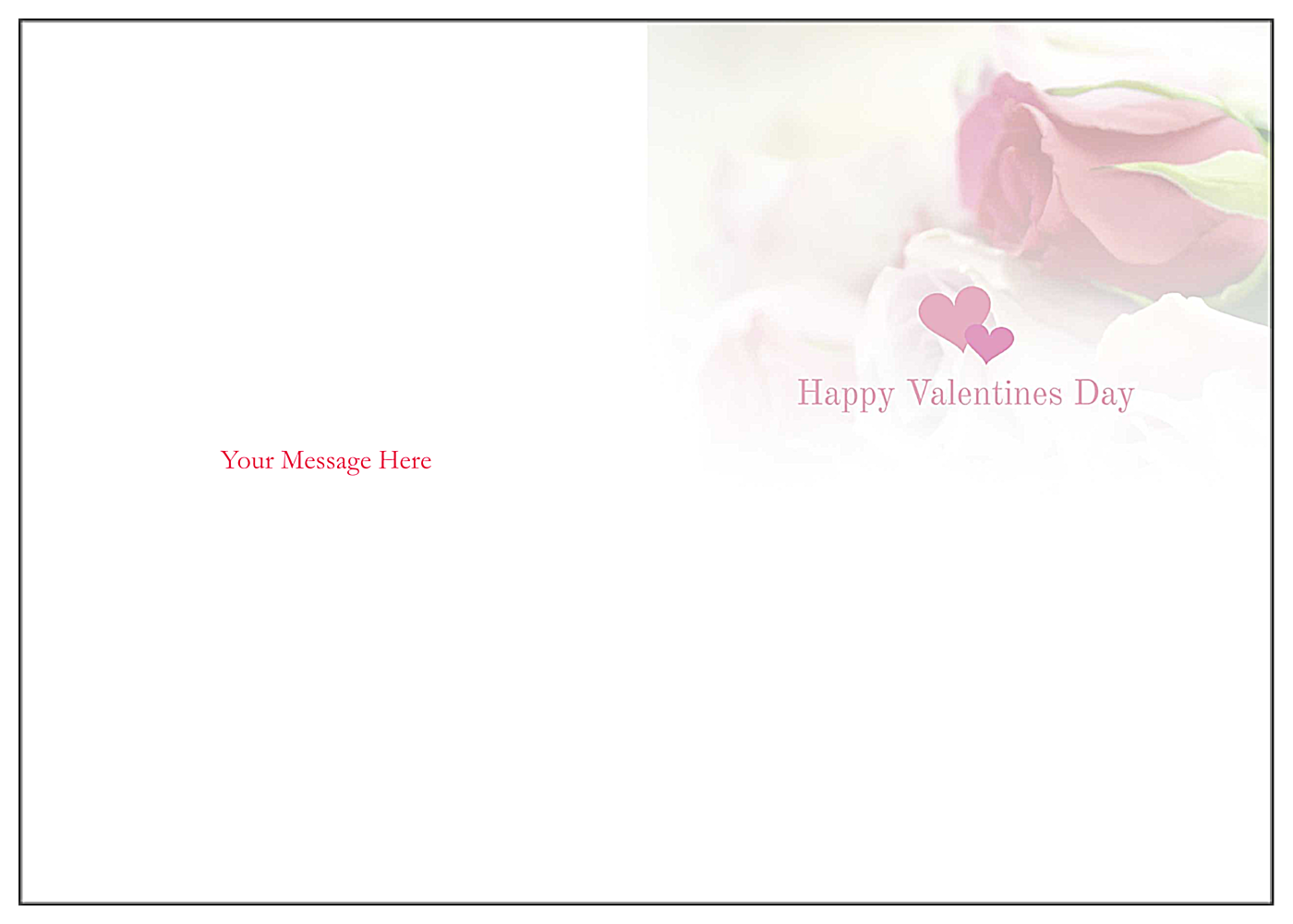Valentine Roses back - Greeting Cards Maker