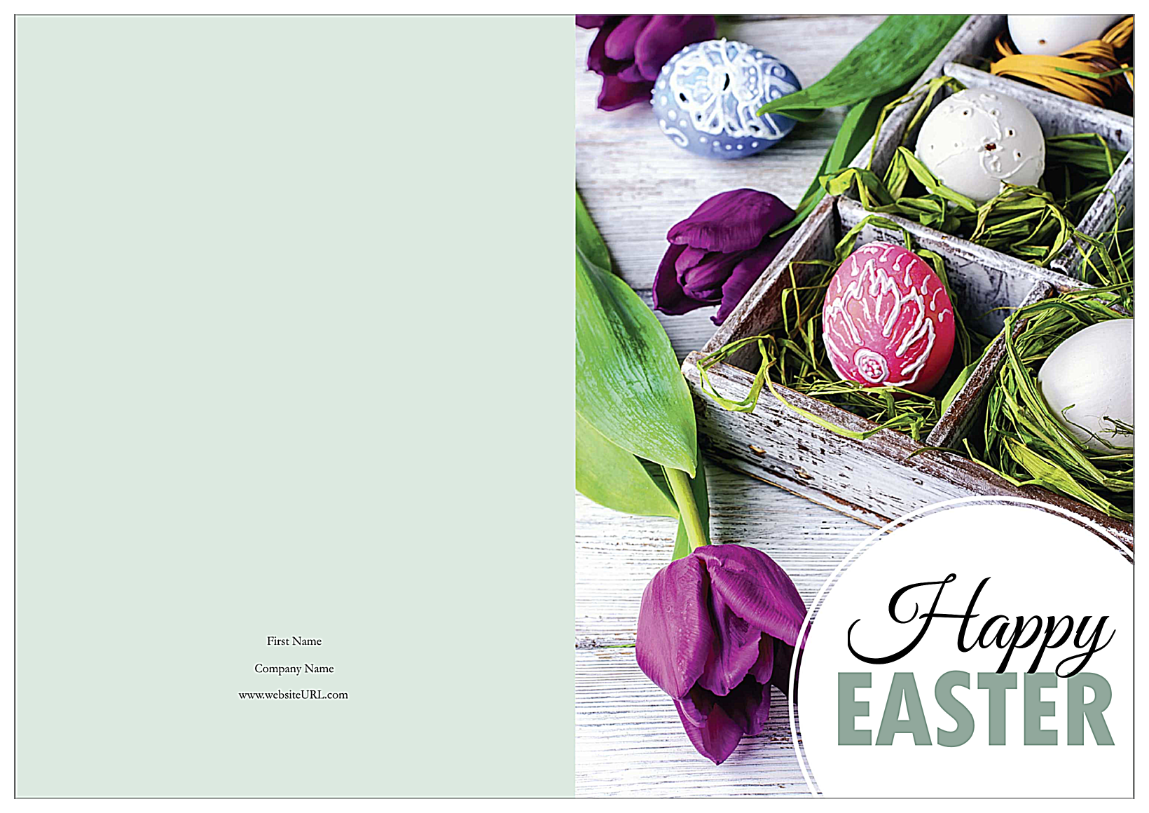 Tulips for Easter front - Greeting Cards Maker