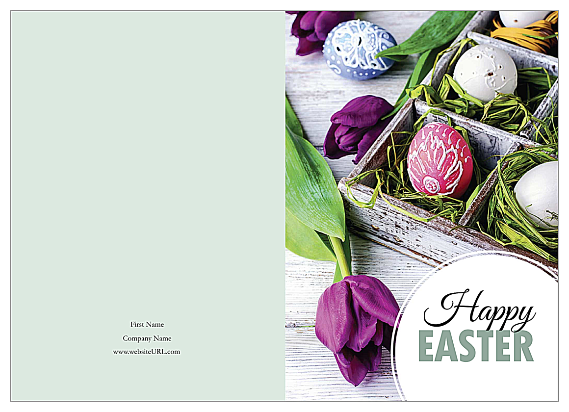 Tulips for Easter front - Greeting Cards Maker