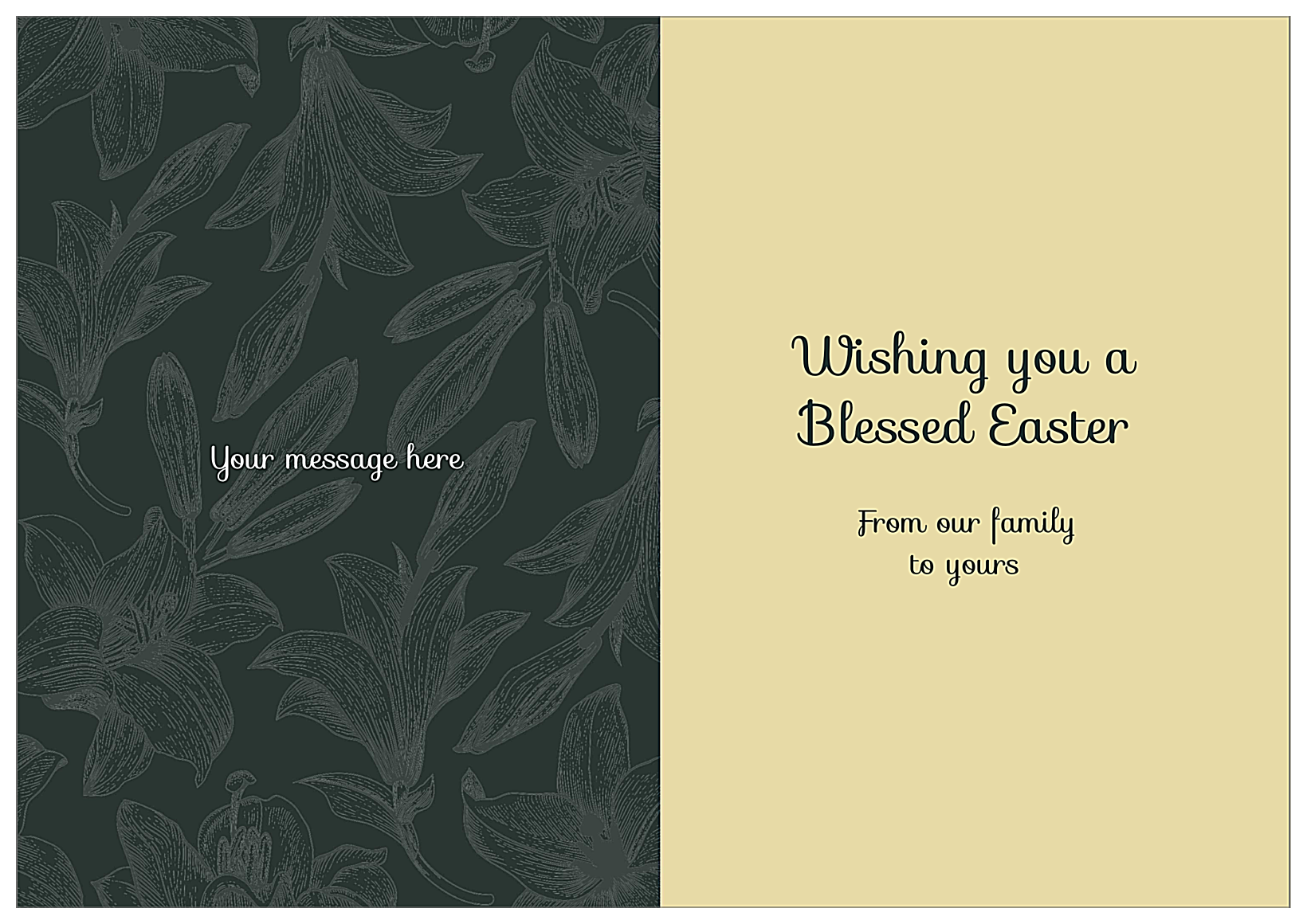 Easter Blessings back - Greeting Cards Maker