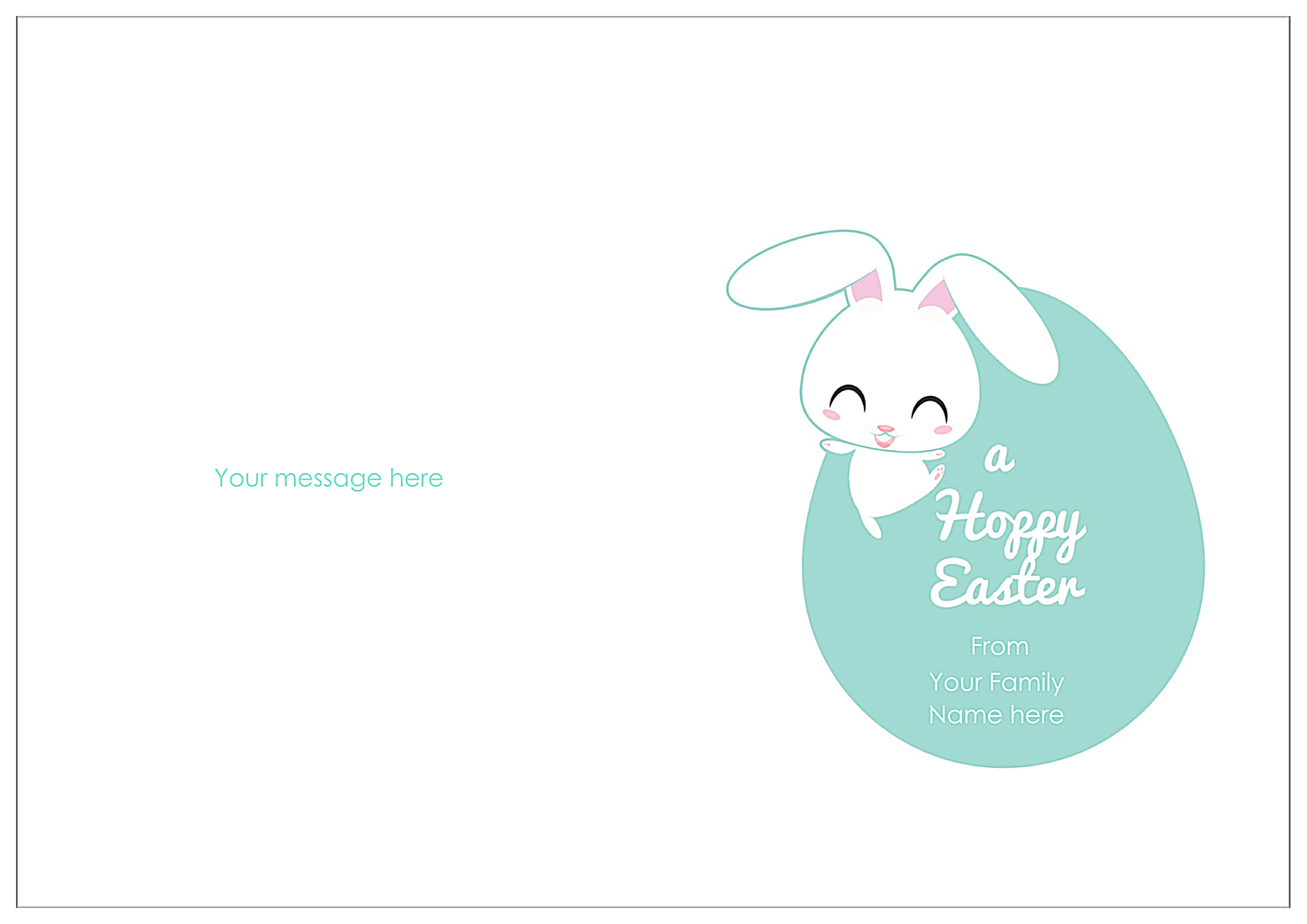 Hoppy Easter back - Greeting Cards Maker