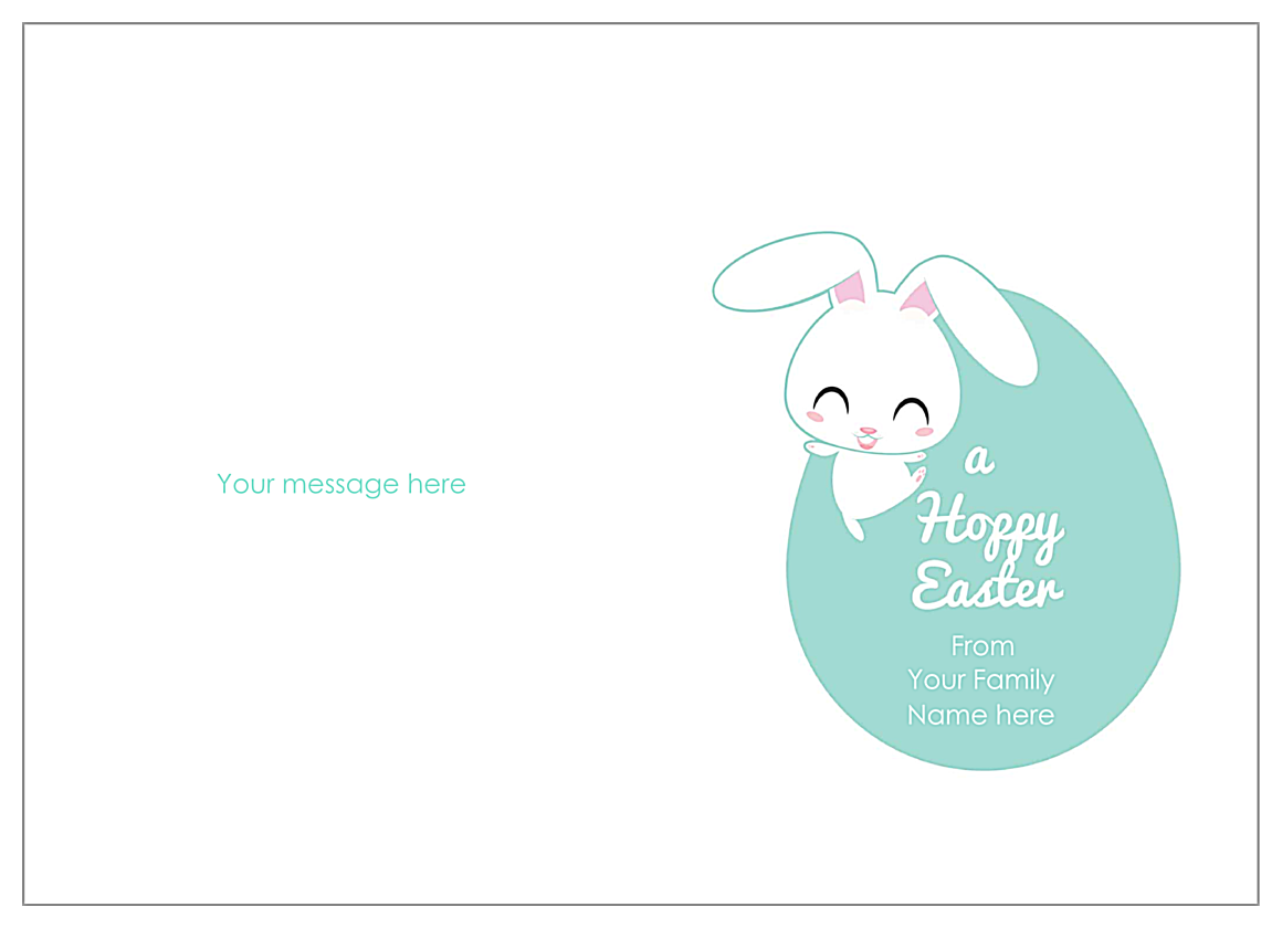 Hoppy Easter back - Greeting Cards Maker