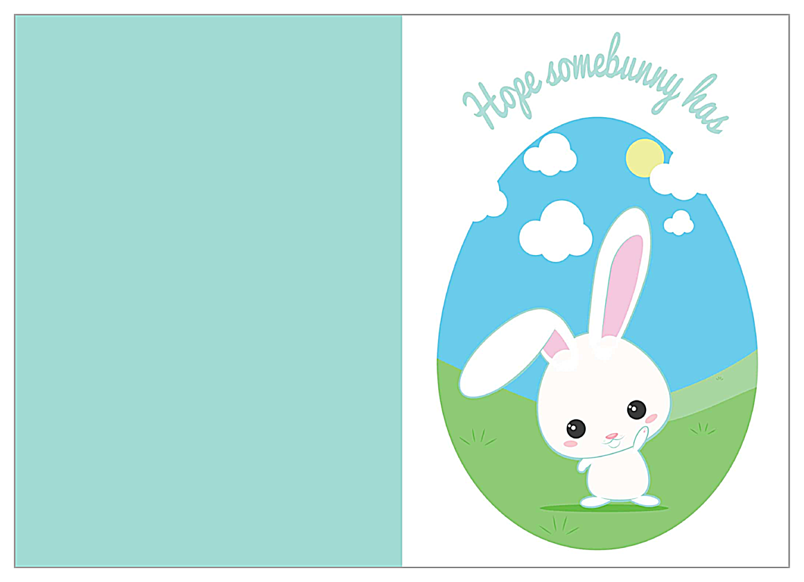 Hoppy Easter front - Greeting Cards Maker