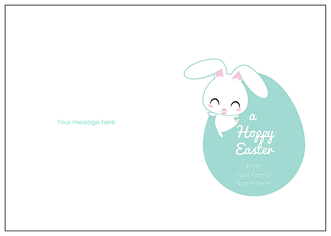 Hoppy Easter back - Greeting Cards Maker