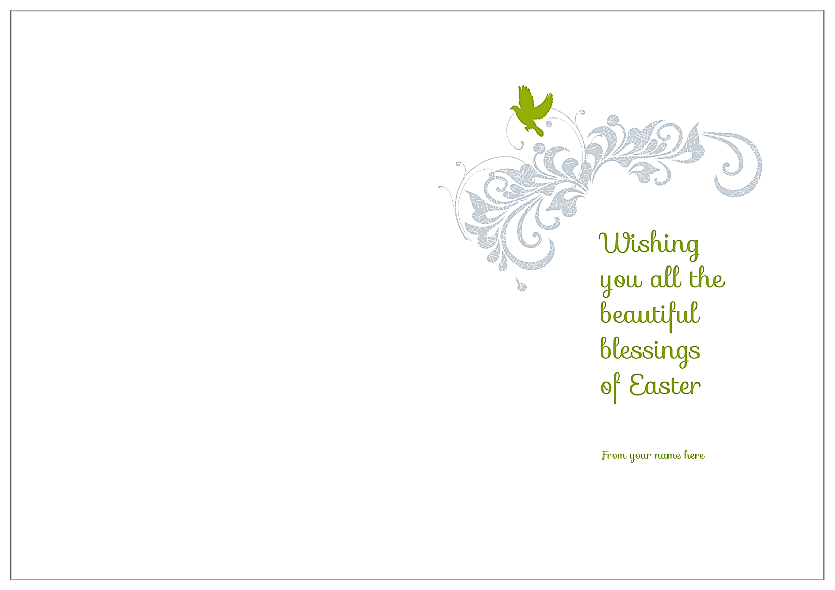 Easter Rabbit back - Greeting Cards Maker