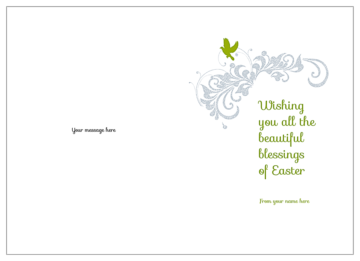 Easter Rabbit back - Greeting Cards Maker