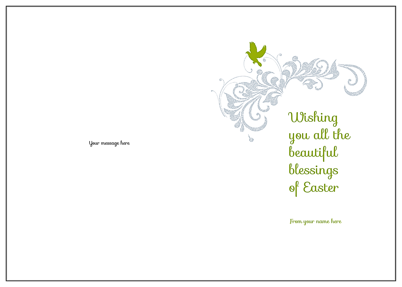 Easter Rabbit back - Greeting Cards Maker