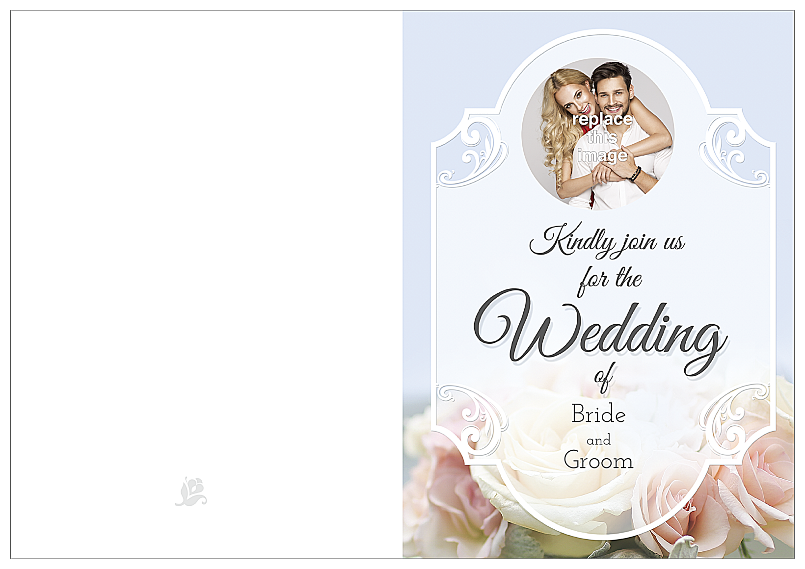 Floral Wedding front - Greeting Cards Maker