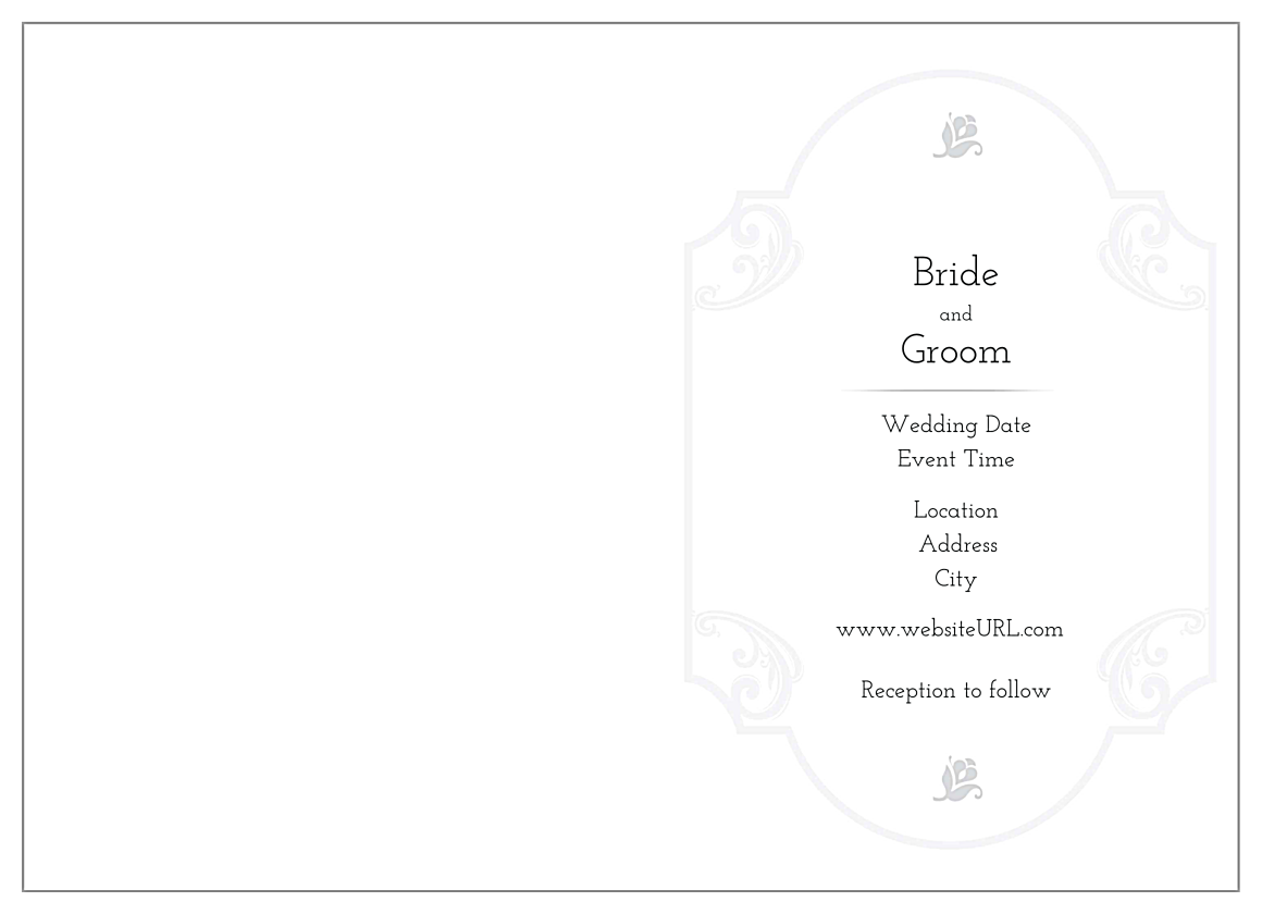 Floral Wedding back - Greeting Cards Maker