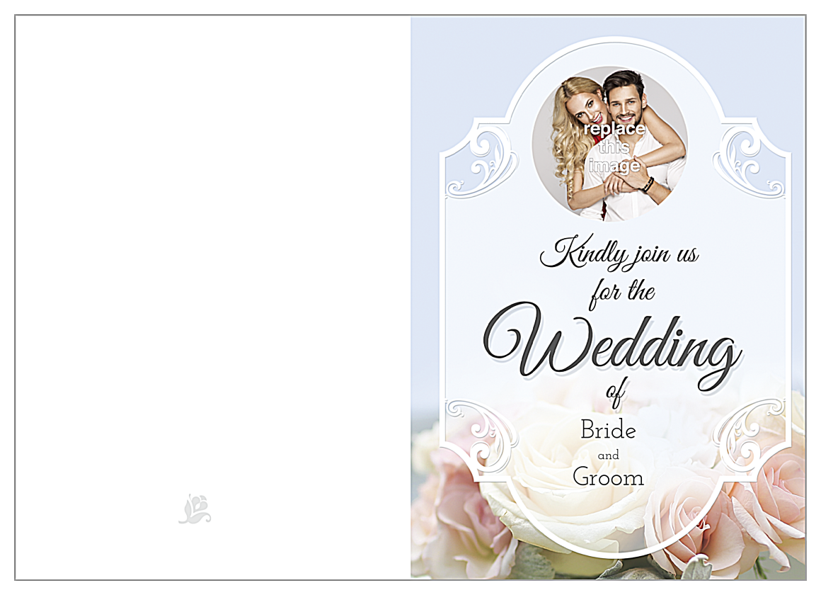 Floral Wedding front - Greeting Cards Maker
