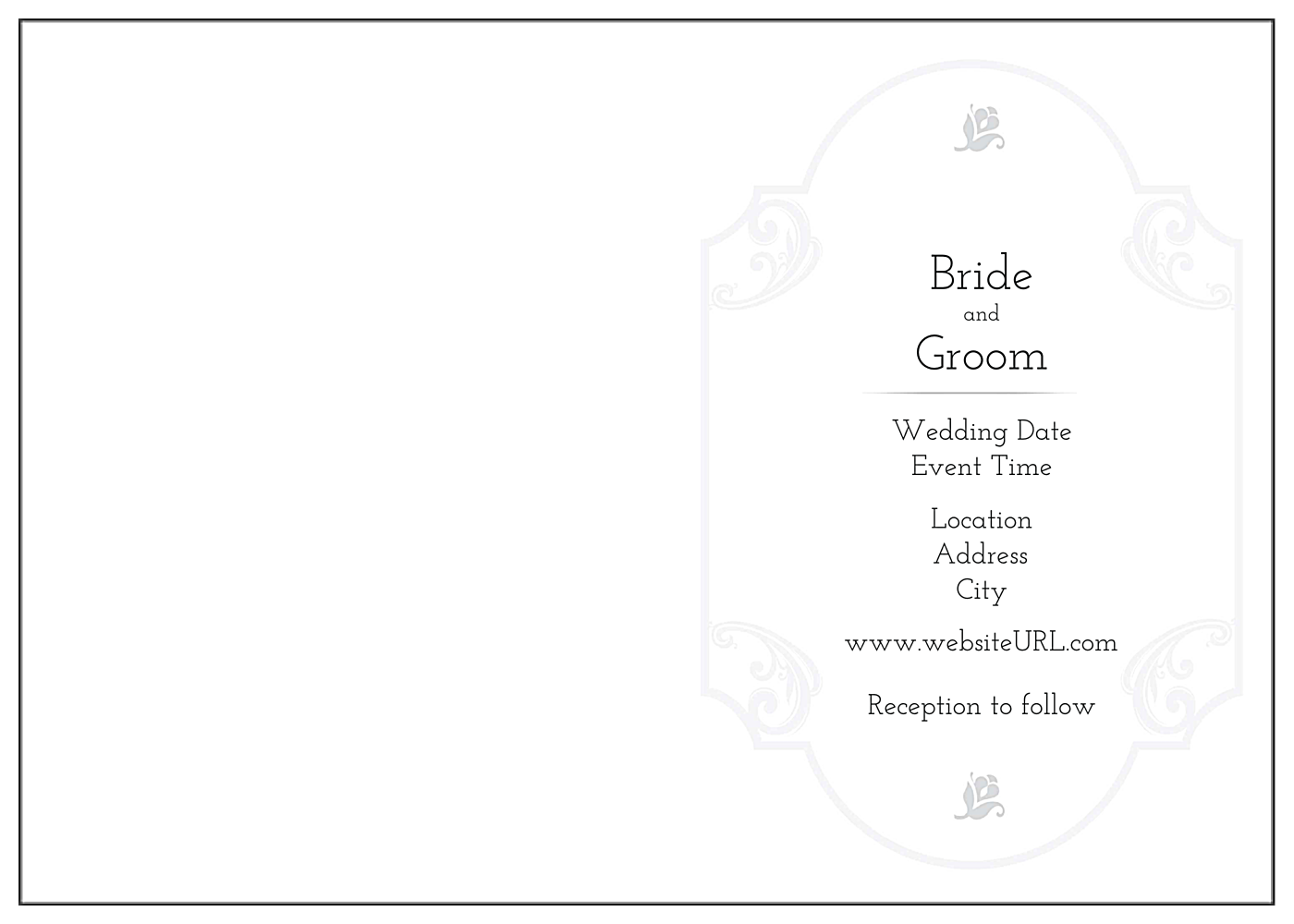 Floral Wedding back - Greeting Cards Maker