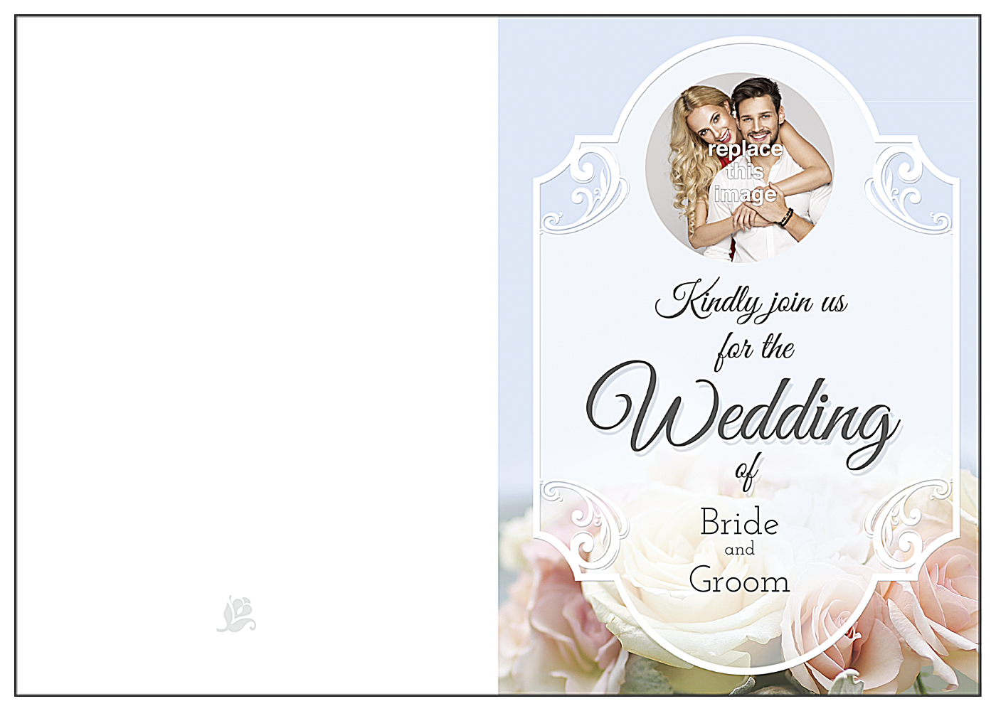 Floral Wedding front - Greeting Cards Maker