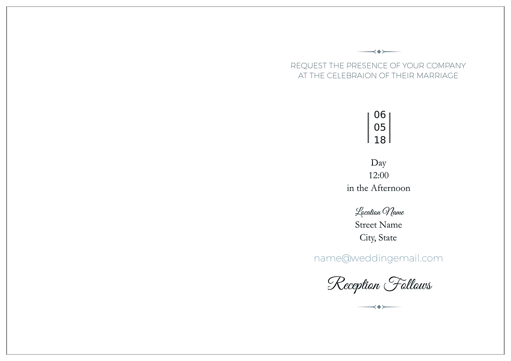 Wedding Stripes back - Greeting Cards Maker