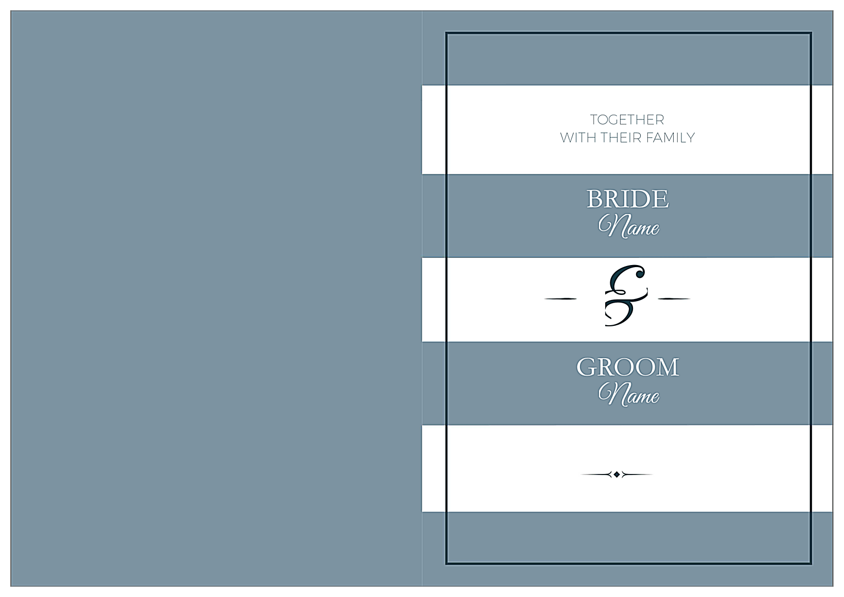 Wedding Stripes front - Greeting Cards Maker