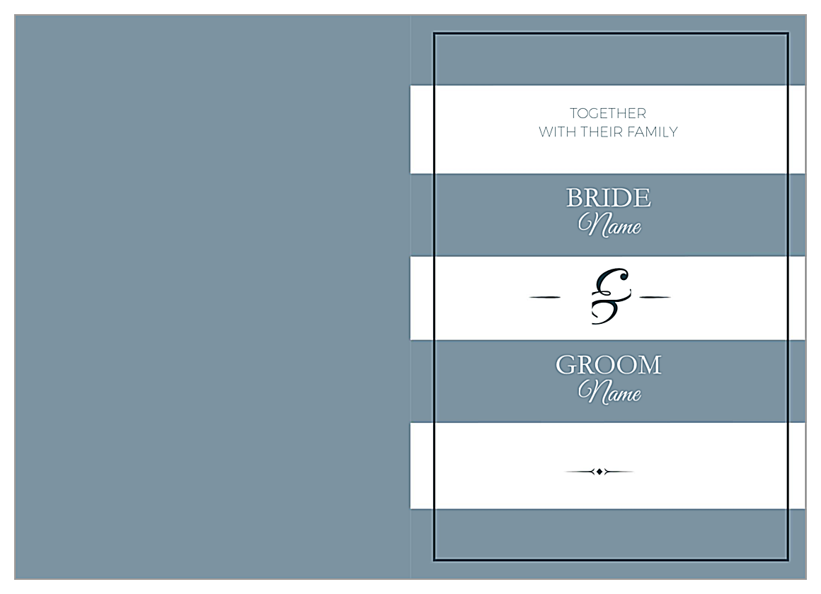 Wedding Stripes front - Greeting Cards Maker