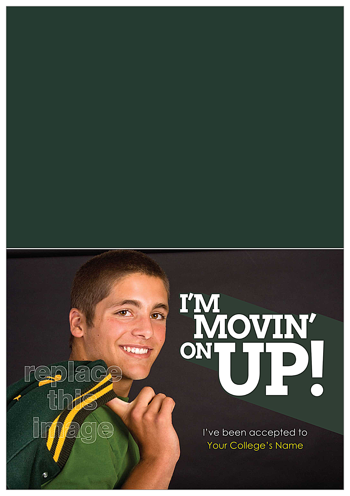 I am Moving On Up front - Greeting Cards Maker