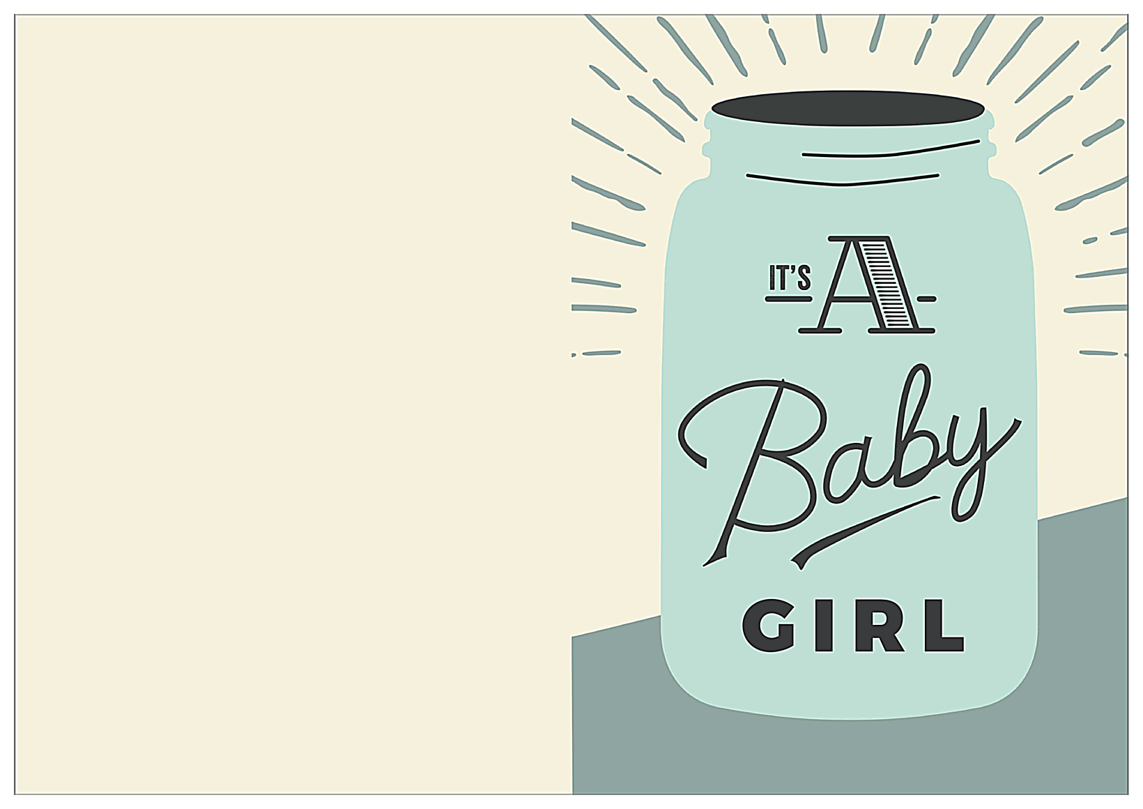 Raindrops Baby front - Greeting Cards Maker