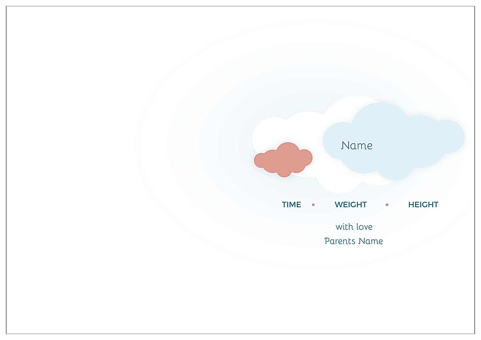 Baby Clouds back - Greeting Cards Maker