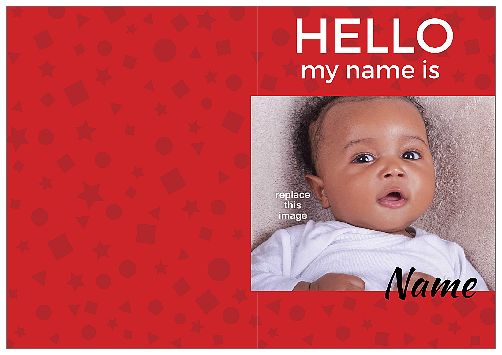 Hello my name is front - Greeting Cards Maker