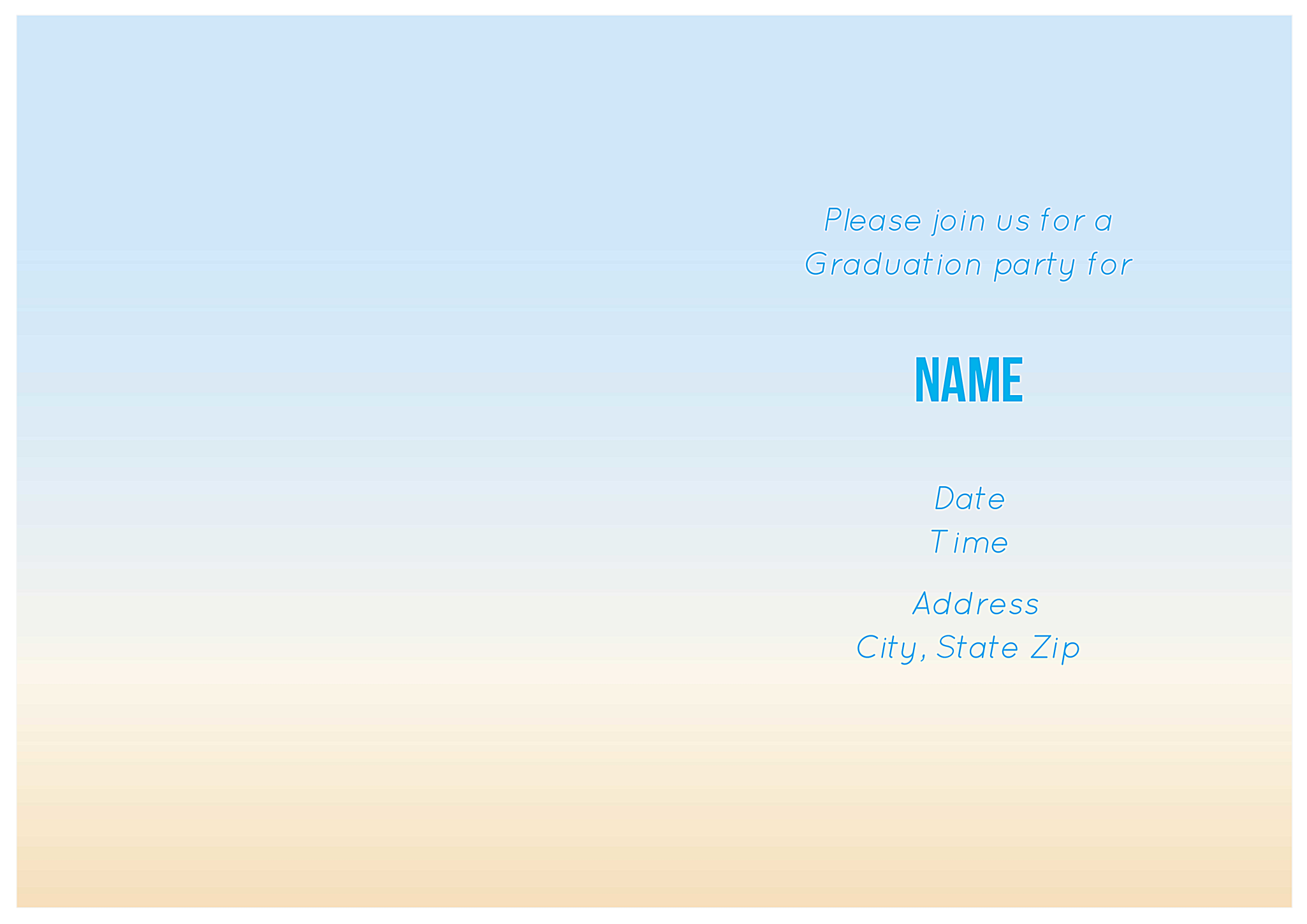 Grad Cap Party back - Greeting Cards Maker