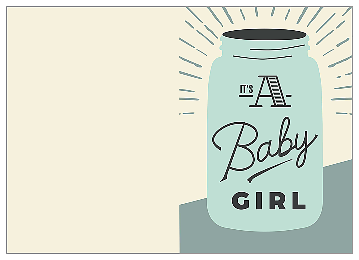 Raindrops Baby front - Greeting Cards Maker