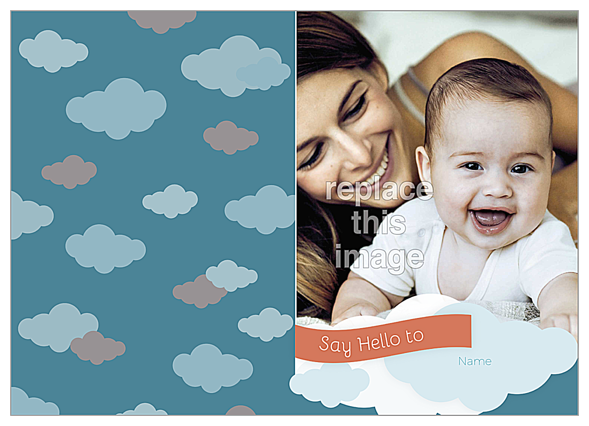 Baby Clouds front - Greeting Cards Maker